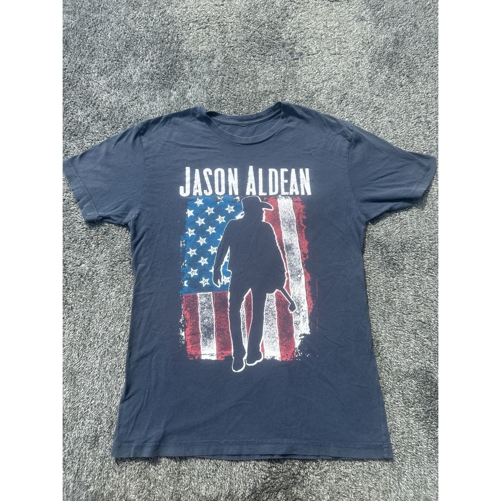 Jason Aldean T Shirt Mens Small American Flag Try That In A Small Town Country